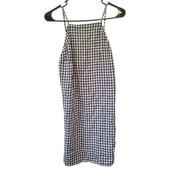 abercrombie blue gingham dress Devotion twins paradise short dress